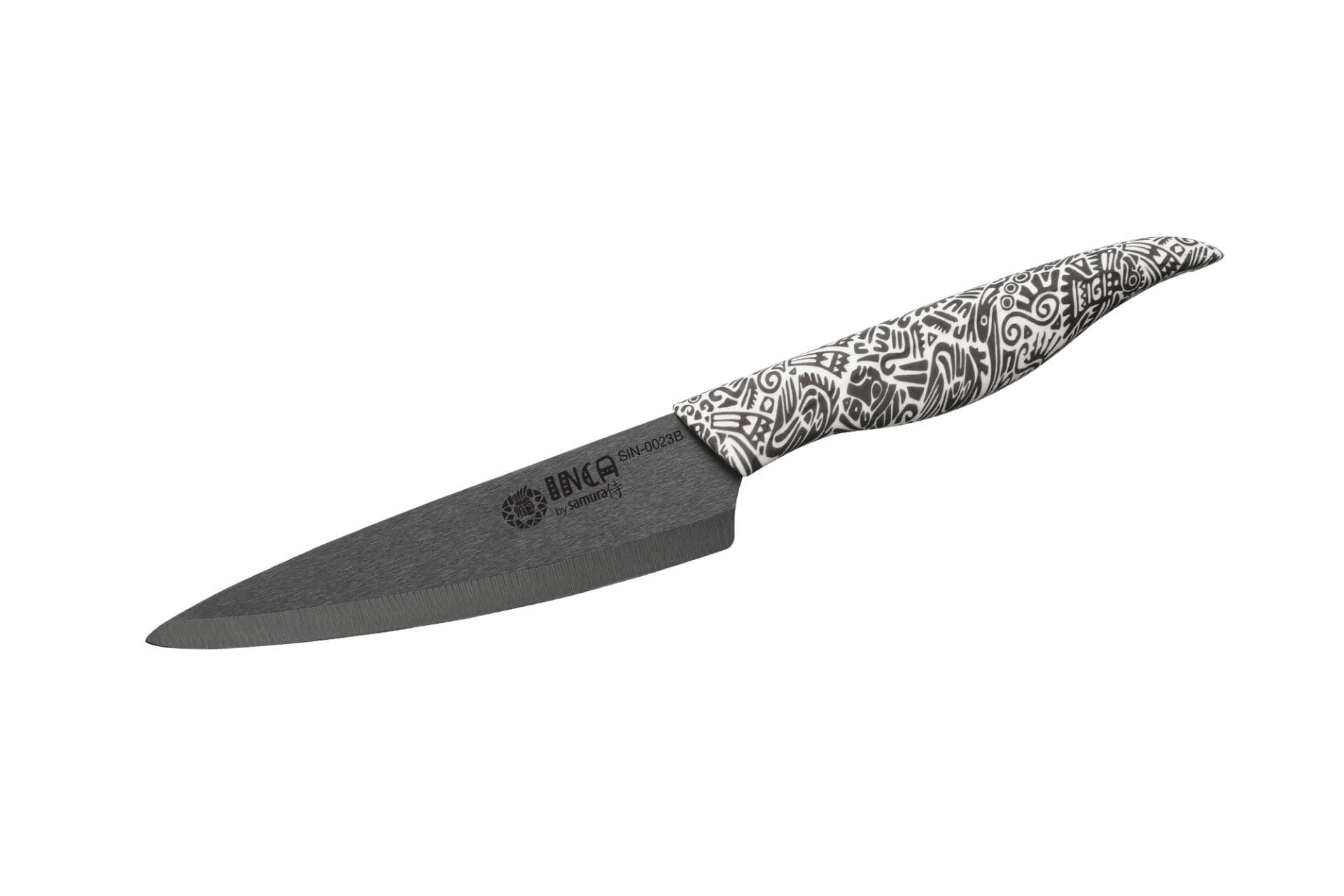 Samura INCA Univerzální keramický nůž 15,5 cm s čepelí z černé zirkonie - dárek