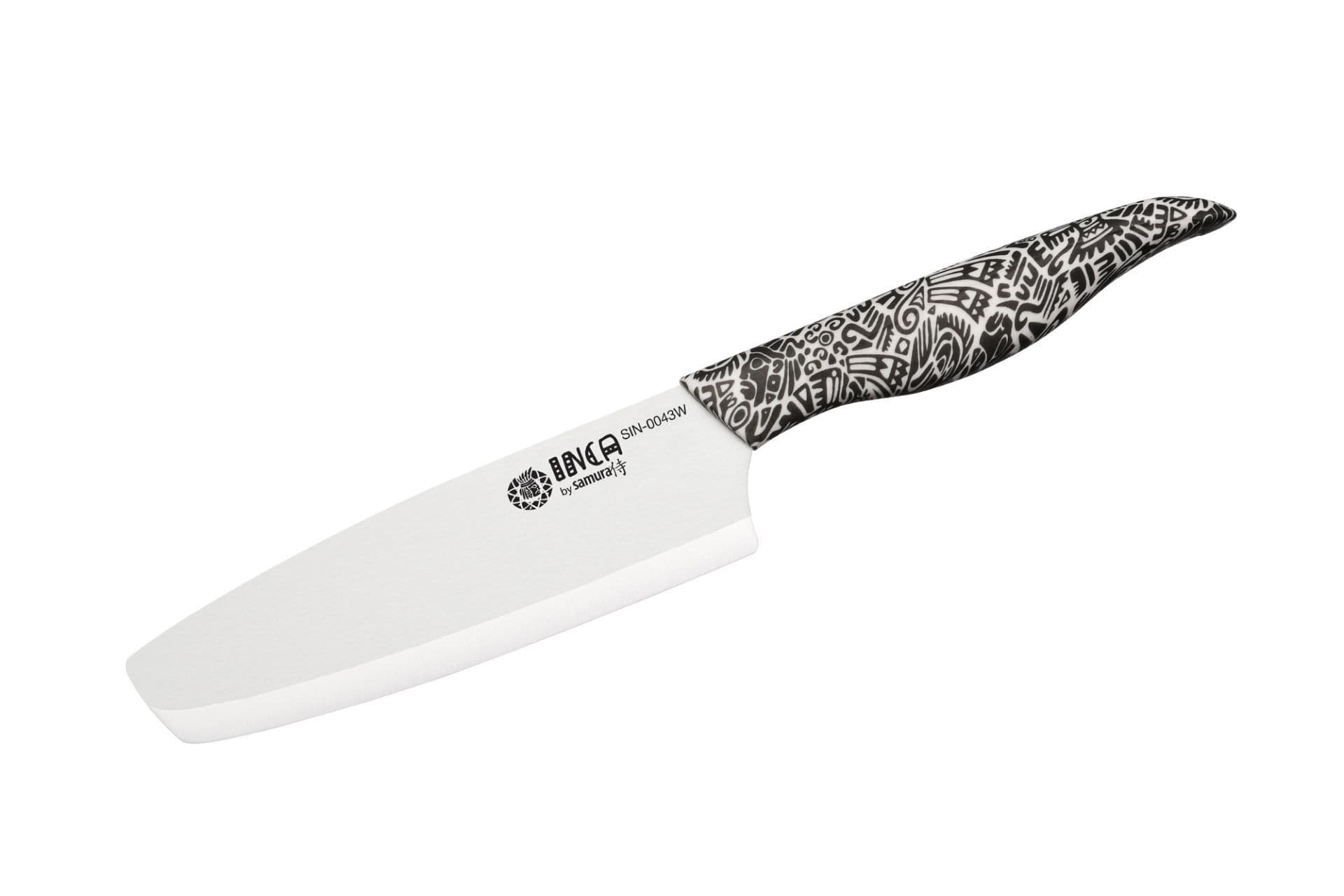Samura INCA Nakiri keramický nůž s čepelí z bílé zirkonie 16,5 cm - dárek