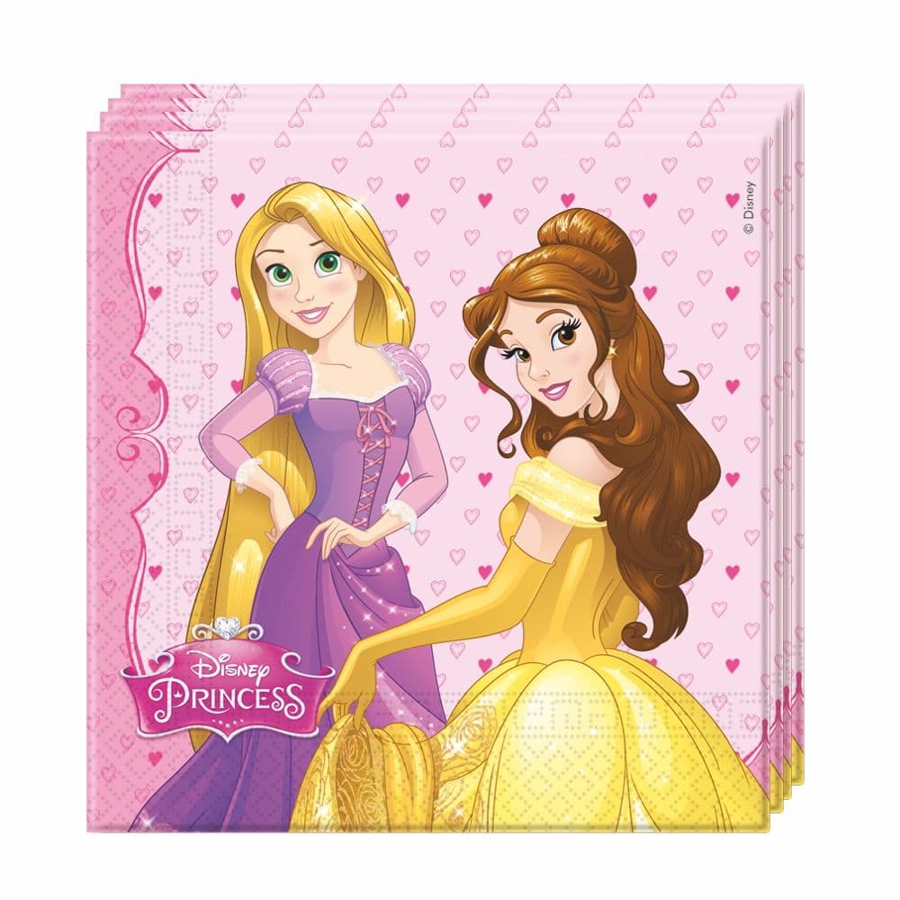 PROCOS Princess ubrousky růžové 20ks 33cm x 33cm 2-vrstvé - dárek