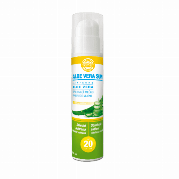 Green idea Aloe vera opalovací mléko SPF 20 200 ml - dárek