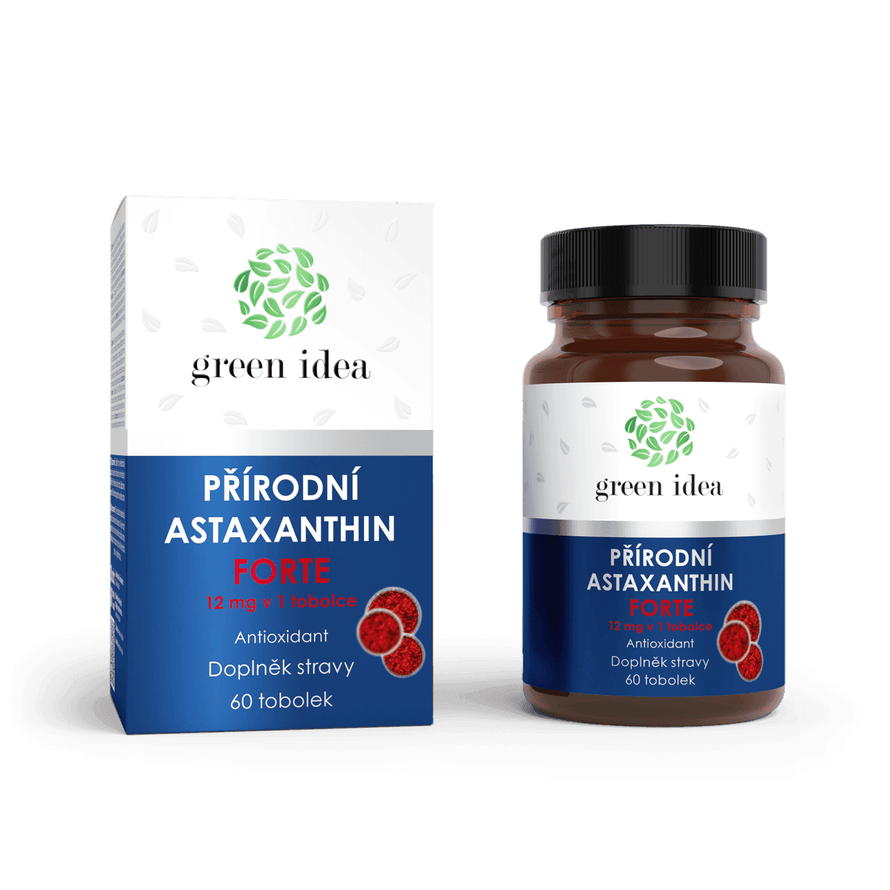 Green idea Astaxanthin forte 12 mg - tobolky 60 ks - dárek