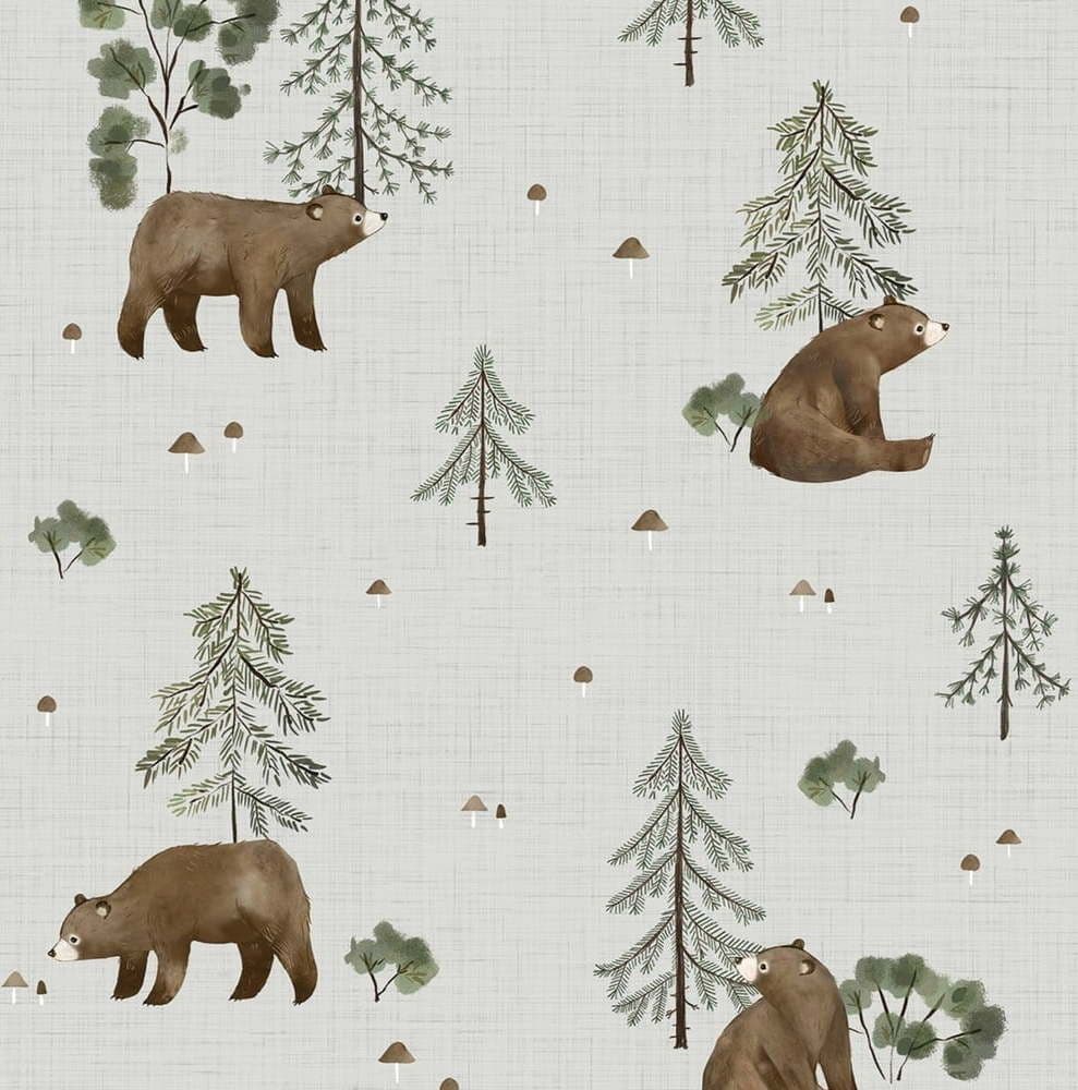 Dětská tapeta 10 m x 50 cm Mountain & Bears – Lilipinso - dárek