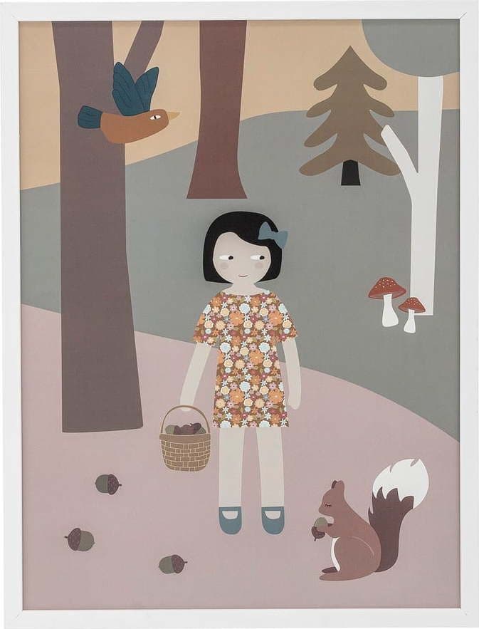 Nástěnný plakát v bílém rámu Bloomingville Mini Gytta Frame, 32 x 42 cm - dárek