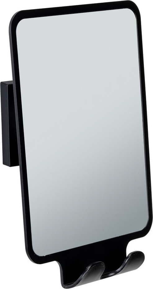 Kosmetické zrcadlo s věšákem 14x19.5 cm Quadro Black – Wenko - dárek