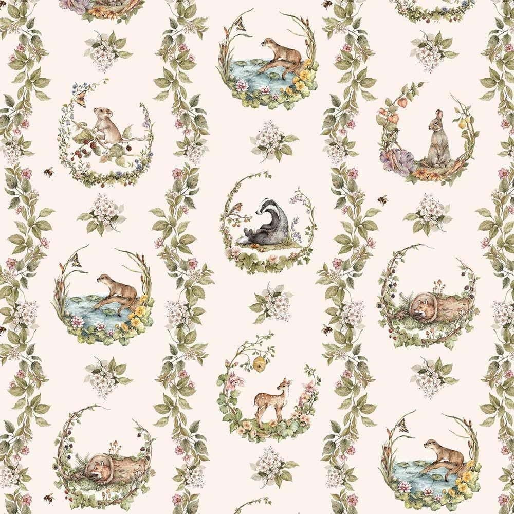 Papírová dětská tapeta 100 cm x 280 cm Animals in the Circles – Dekornik - dárek